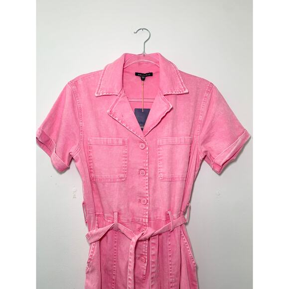 Skies are Blue Kendall Utility Bubblegum Pink Pant Jumpsuit - Picture 5 of 6